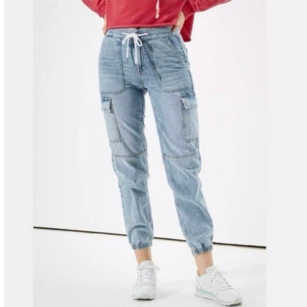 American Eagle Denim Cargo Joggers 6